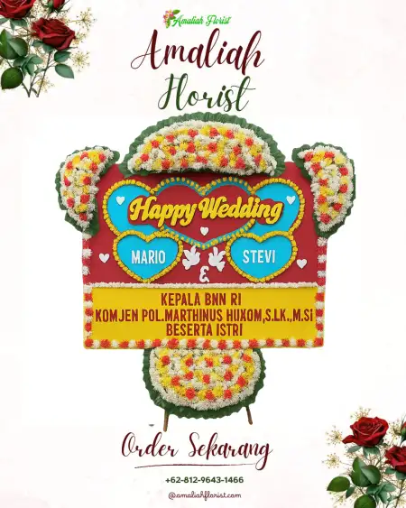 Papan Bunga Pernikahan Buluh Kasap